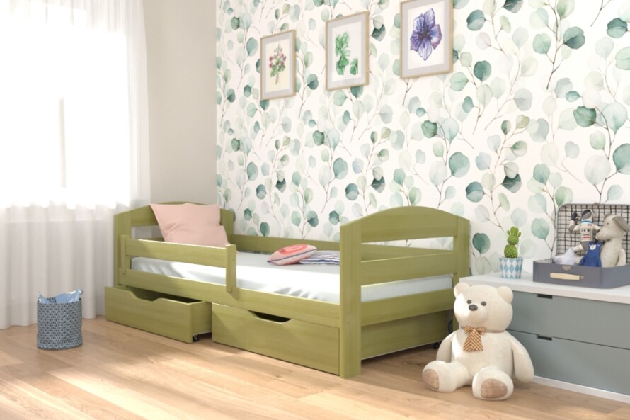 Ліжко дитяче Вінні (масив бука) Тонований