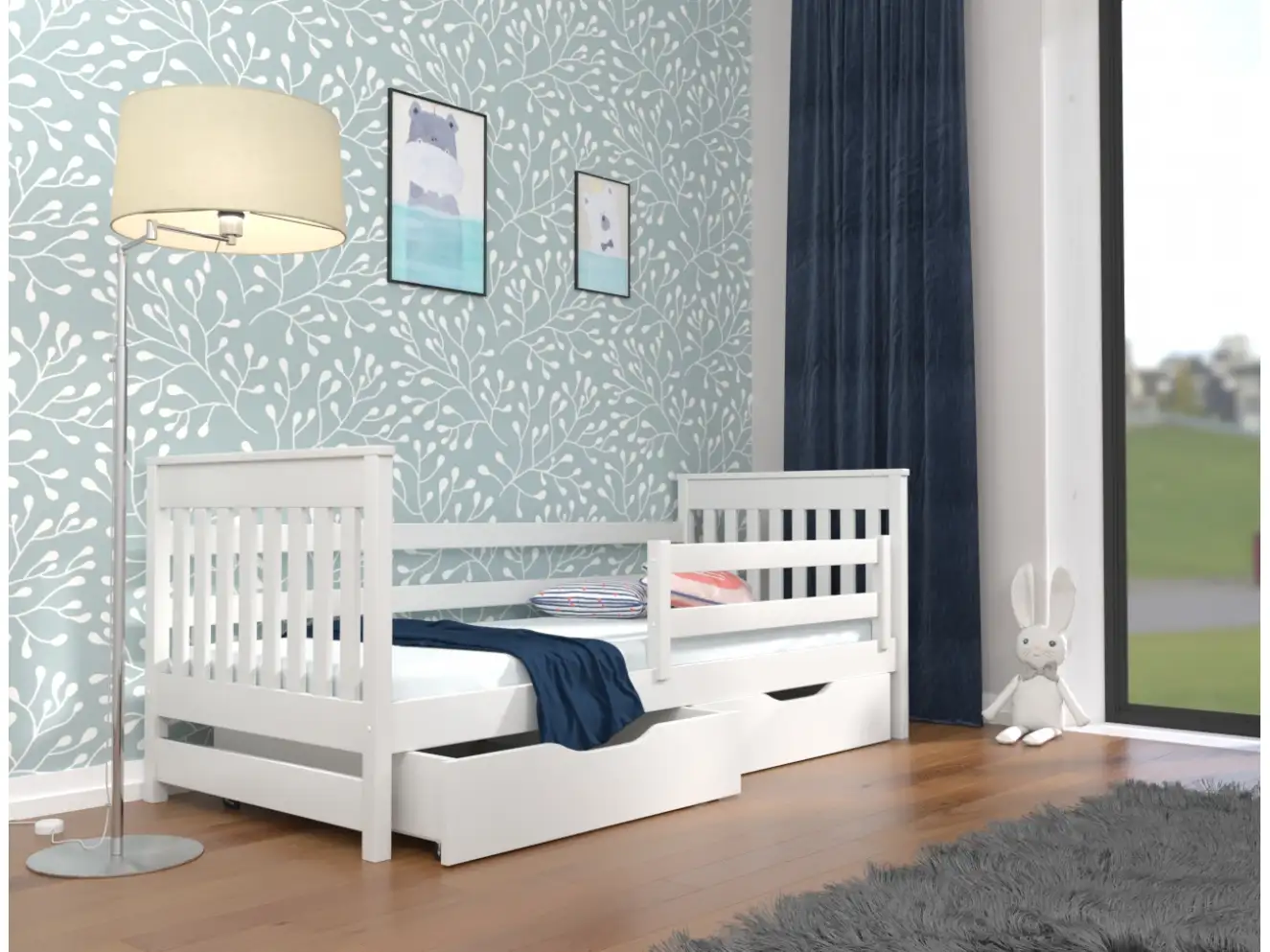 Ліжко дитяче з дерева Адель (бук) Колір RAL