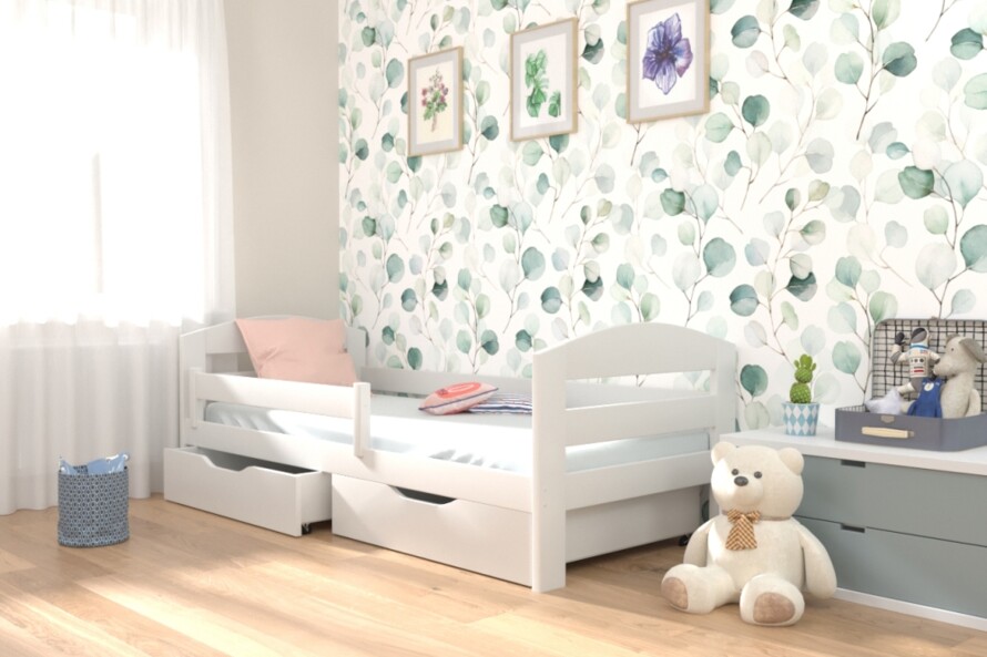 Дитяче ліжко з бортиком Вінні (бук) Колір RAL