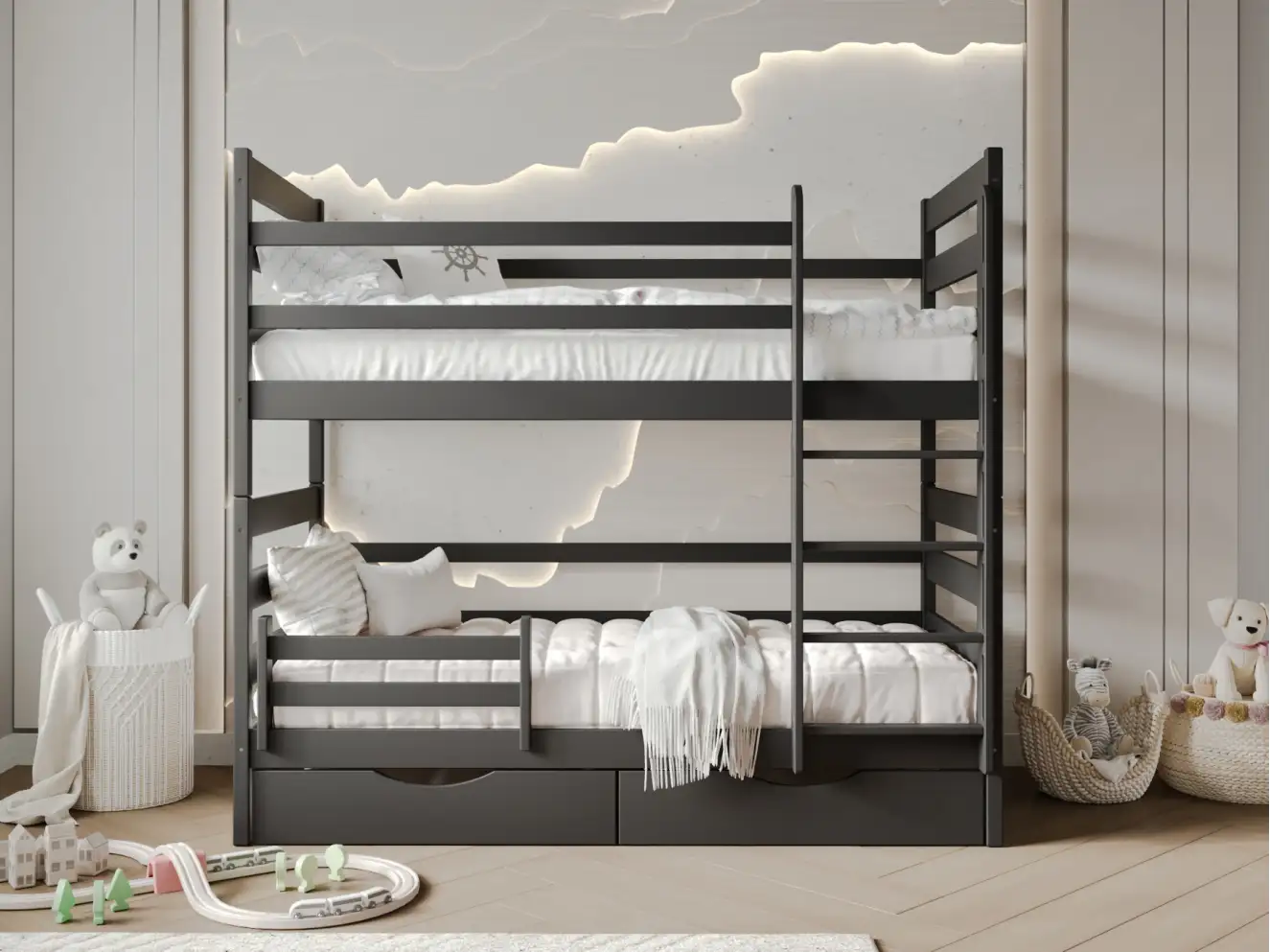 Ліжко двоярусне Амелі (бук) Колір RAL