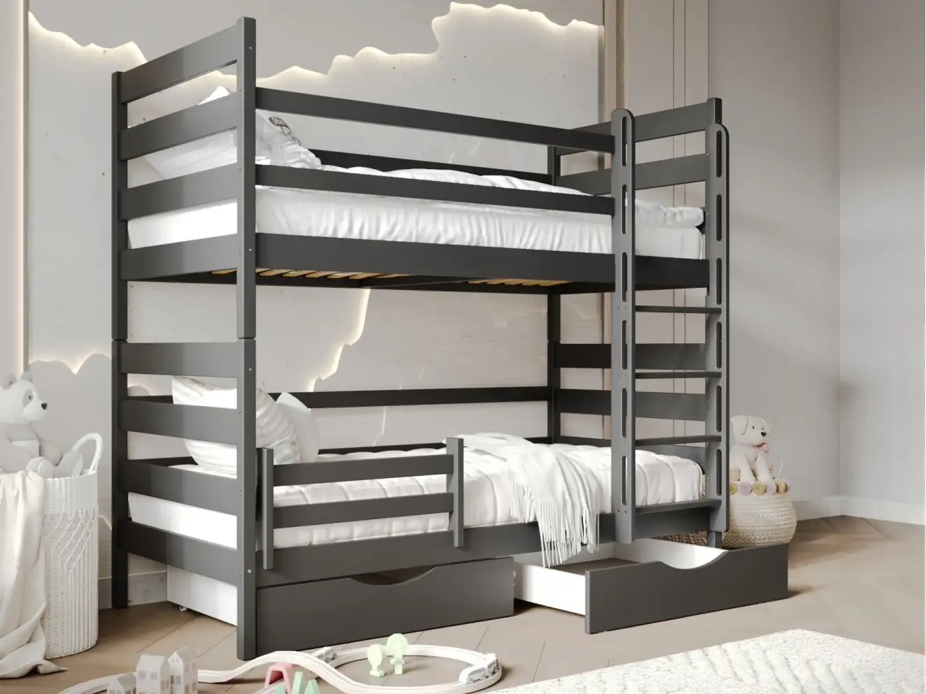 Ліжко двоярусне Амелі (бук) Колір RAL