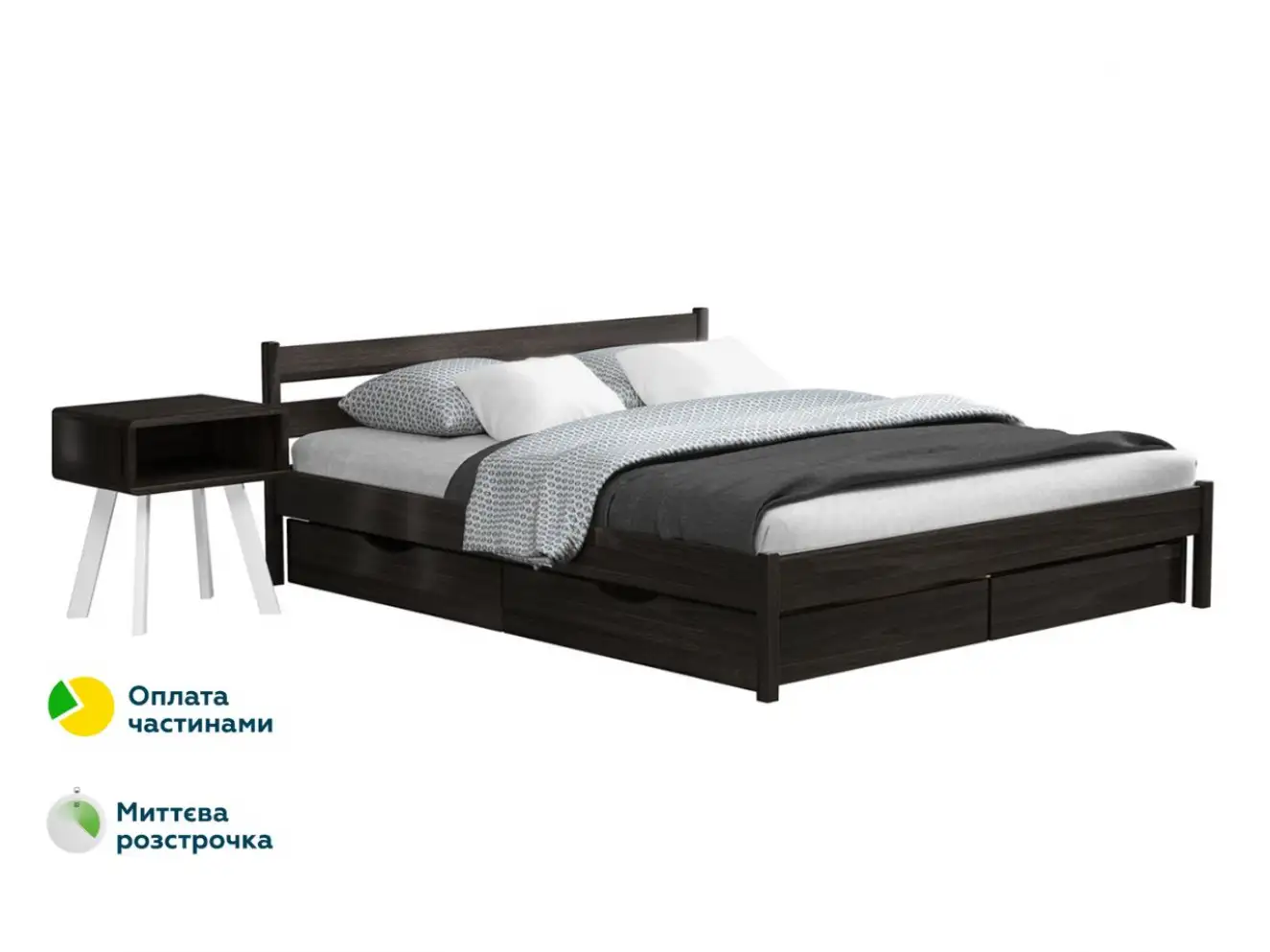 Кровать с дерева Нота Бене (бук) Цвет Венге