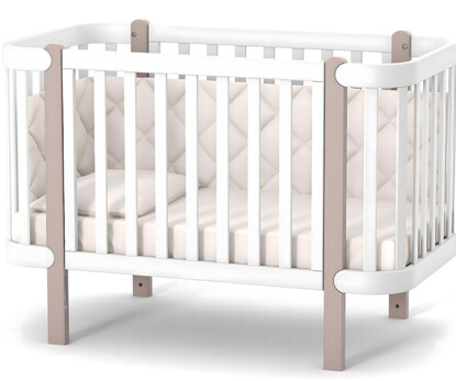 Дитяче ліжечко Верес Монако (Капучіно-Білий)