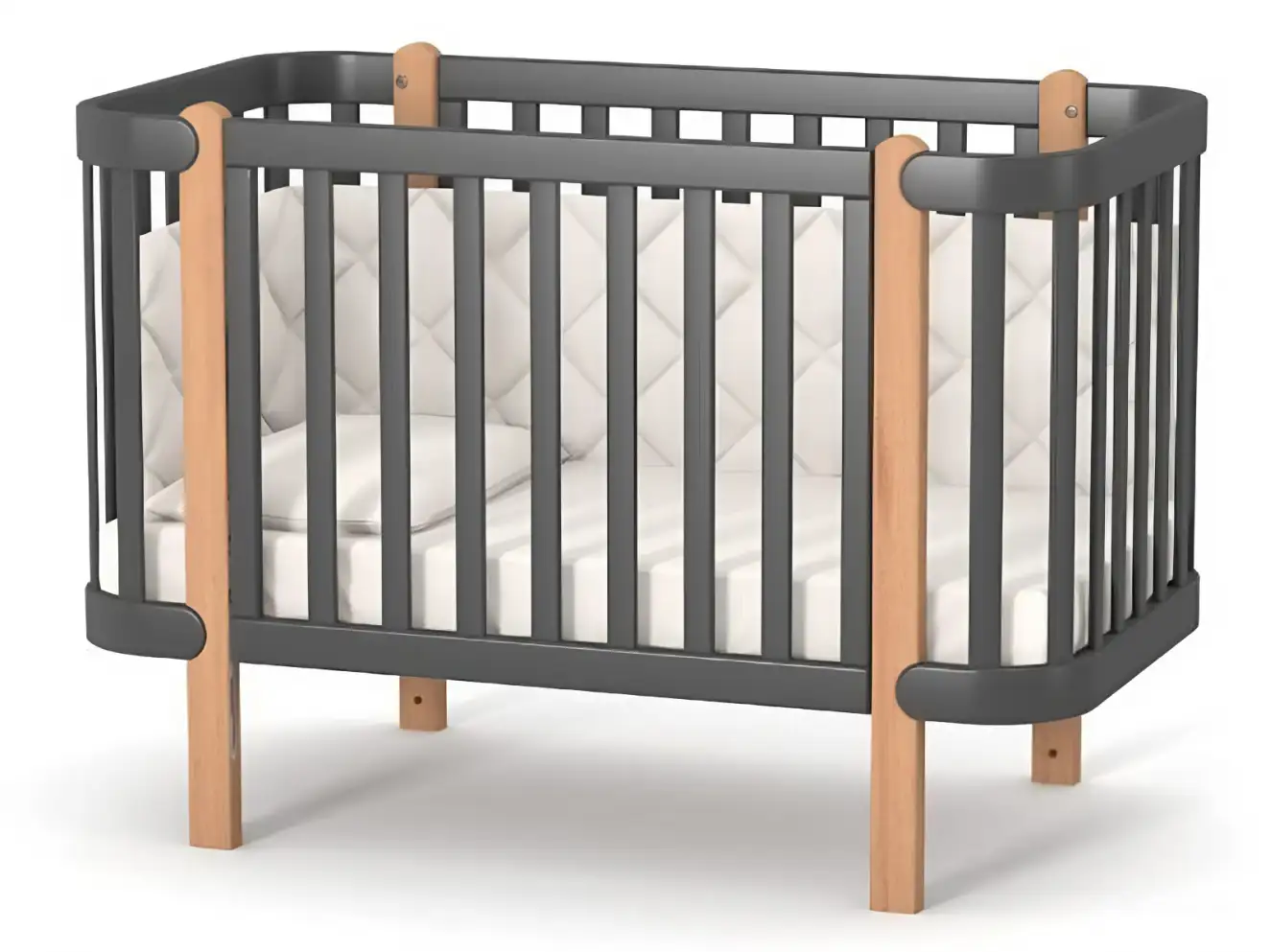 Дитяче ліжечко Верес Монако (Темно-Сірий)