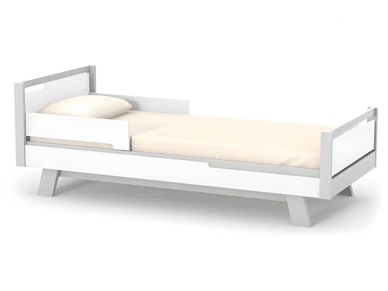 Кровать подростковая Верес Манхэттен (Бело-Серый) 190*80