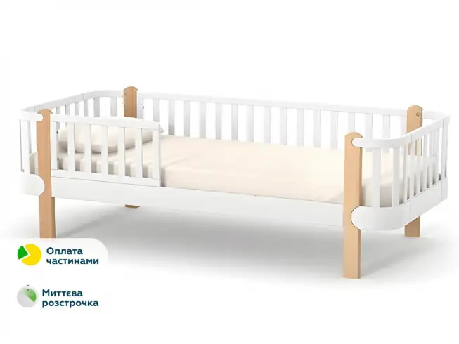 Кровать подростковая Верес Монако (Бело-Буковый) 190*80