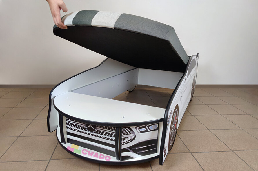 Ліжко машина Спейс Мерседес / SPACE Mercedes Колір Білий