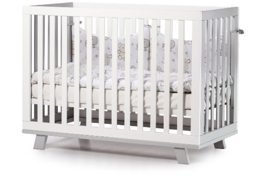 Дитяче ліжечко Верес Манхеттен (Біло-Сірий)