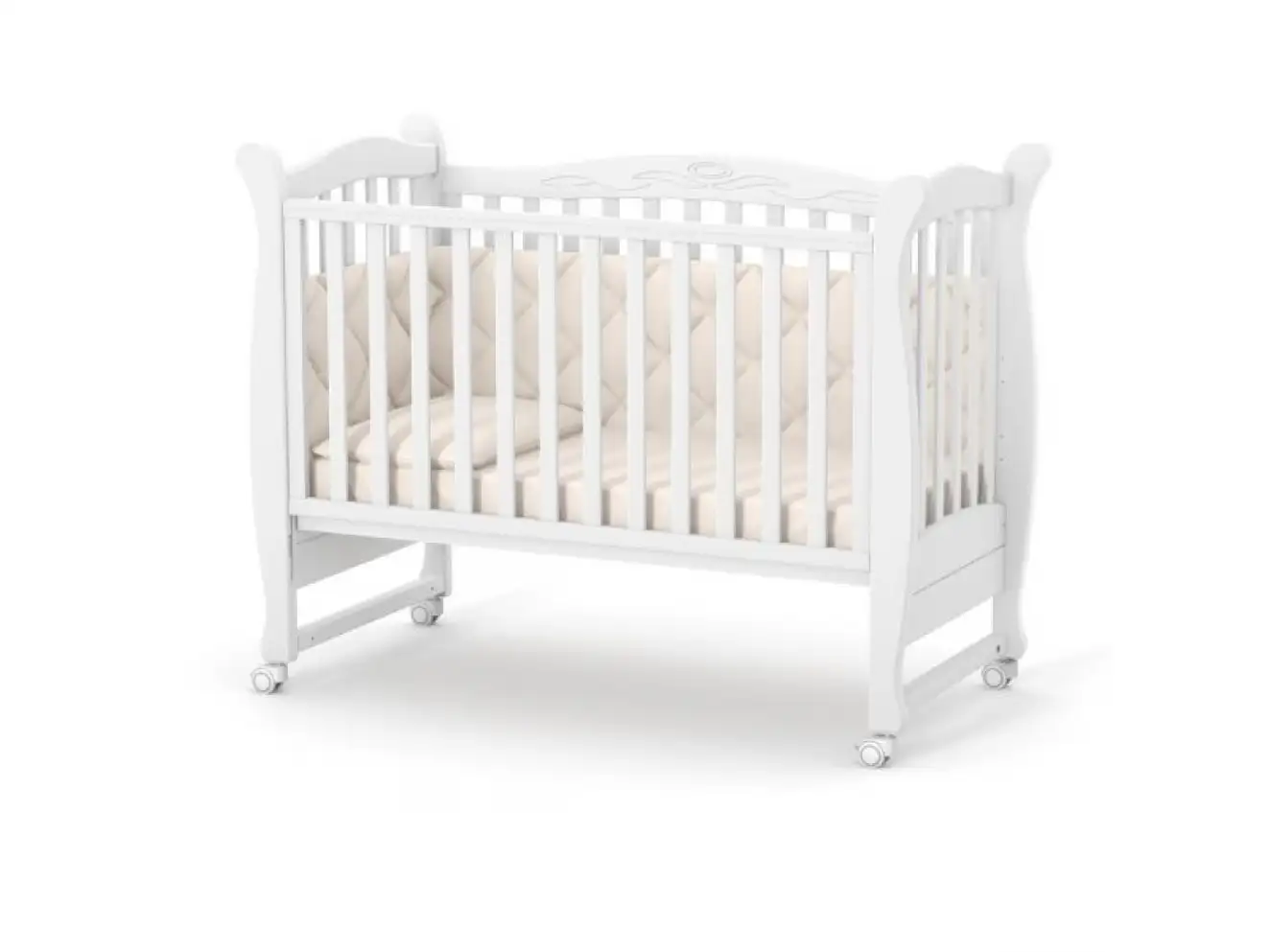 Детская кроватка Верес Лд15 без ящика (Орех) Ес