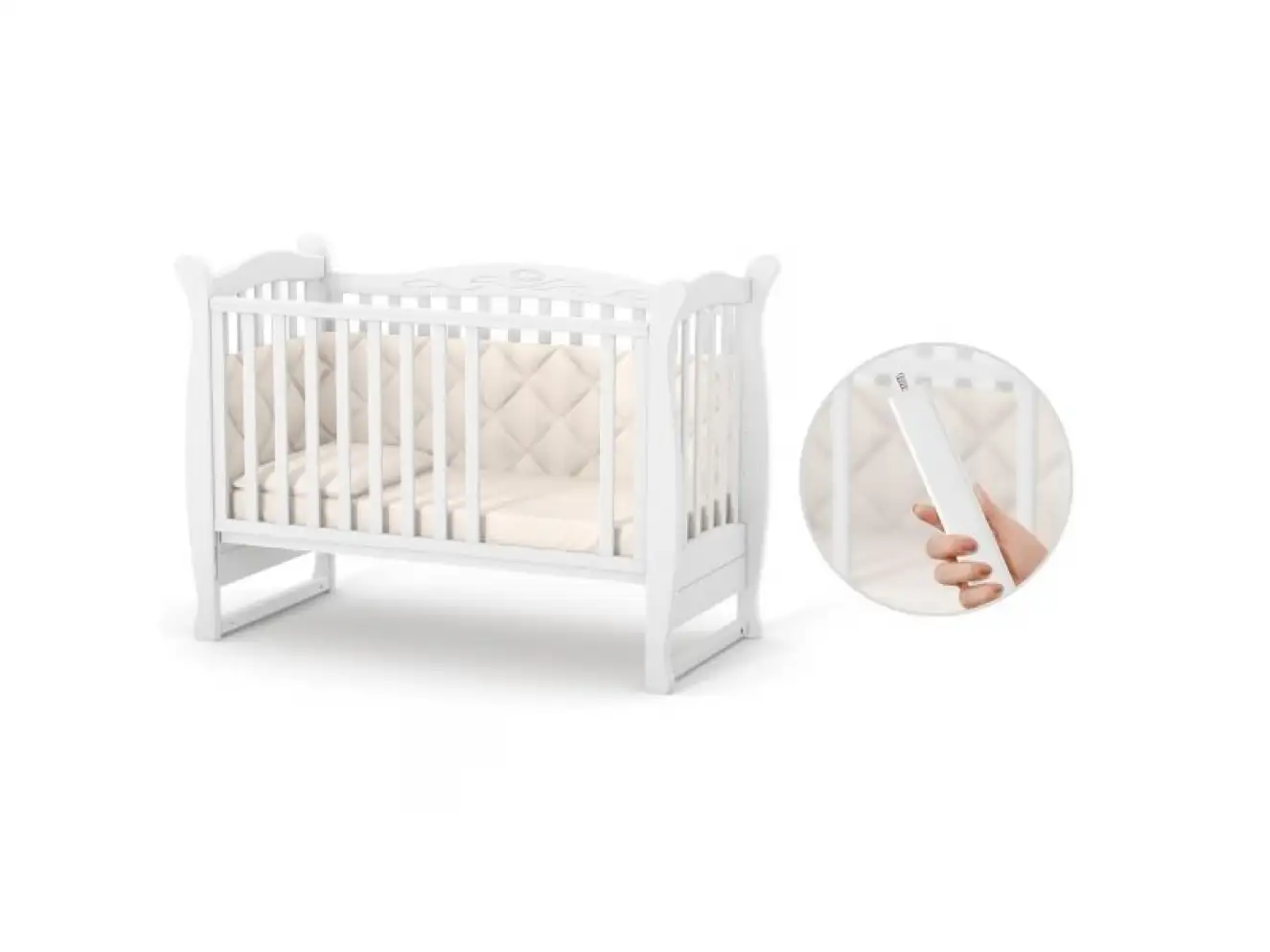 Детская кроватка Верес Лд15 без ящика (Орех) Ес