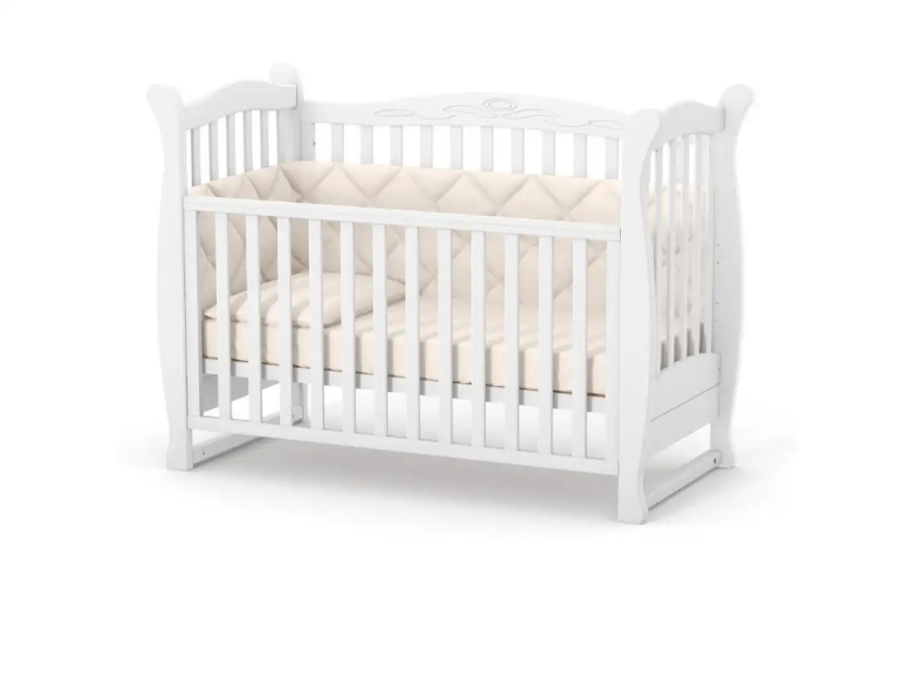 Детская кроватка Верес Лд15 без ящика (Орех) Ес