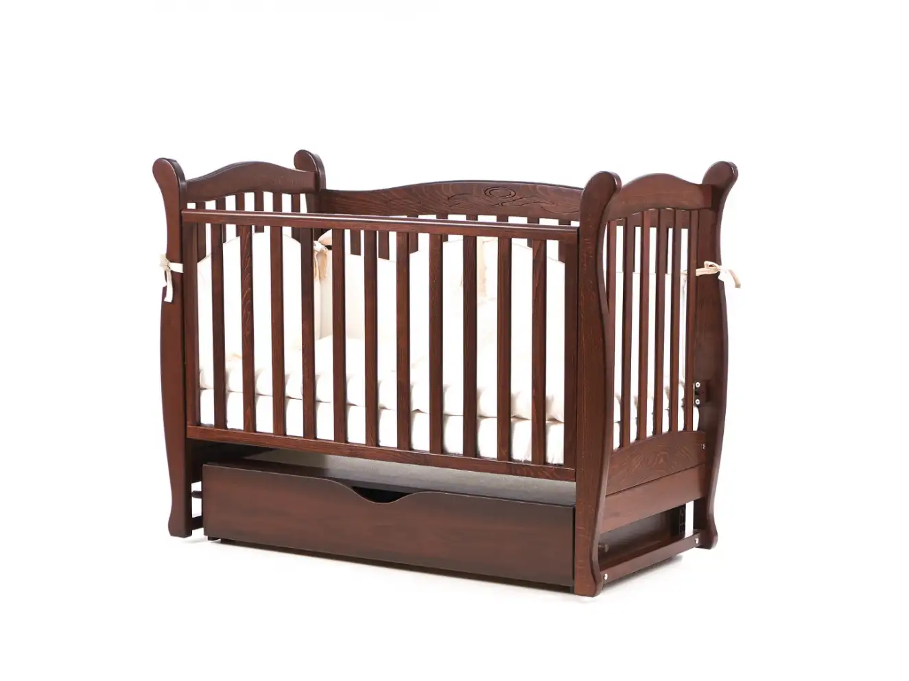 Детская кроватка Верес Лд15 без ящика (Орех) Ес