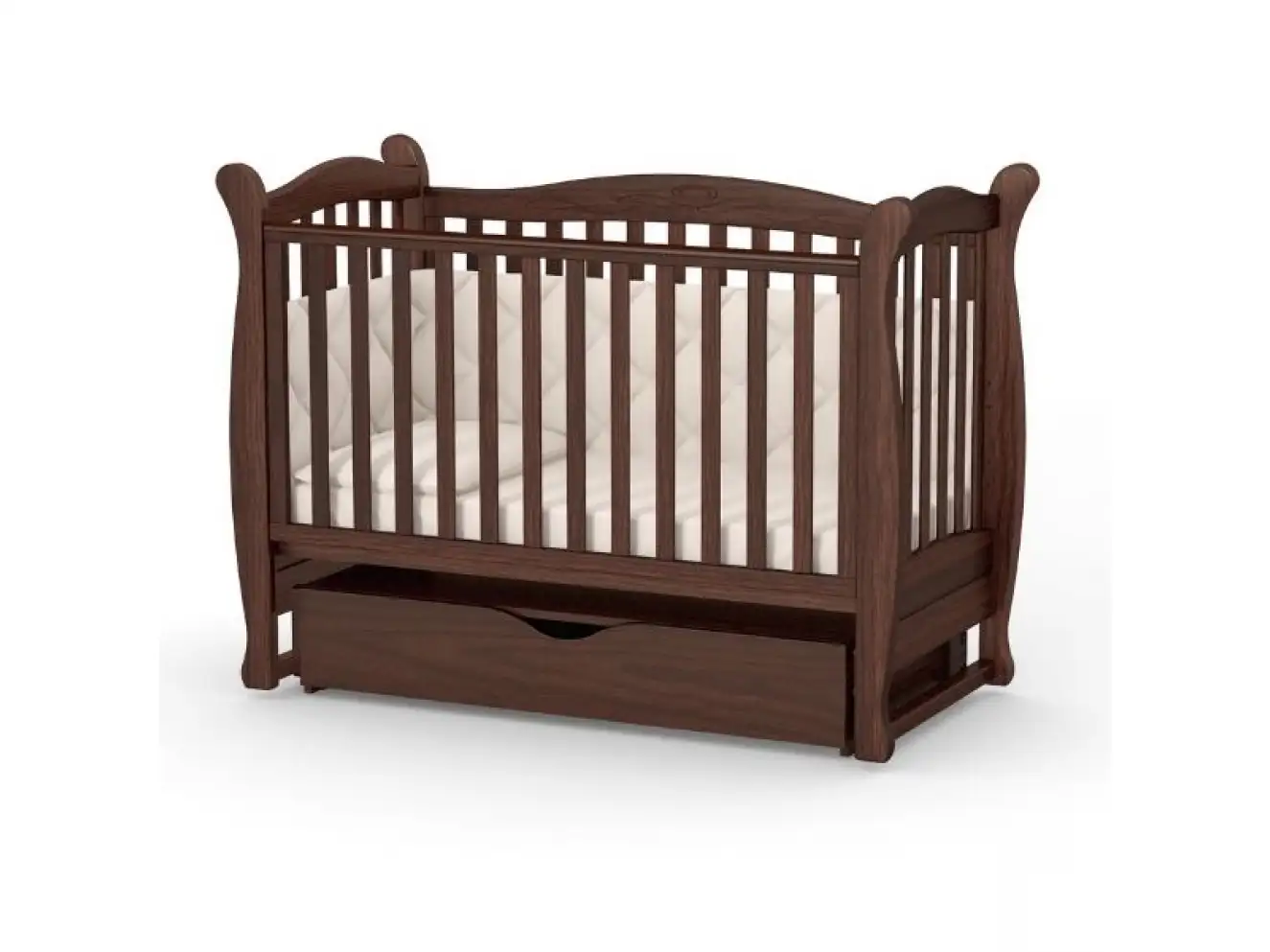 Детская кроватка Верес Лд15 без ящика (Орех) Ес