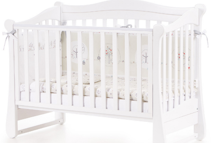 Дитяче ліжечко Верес Лд18 без ящика (Білий)