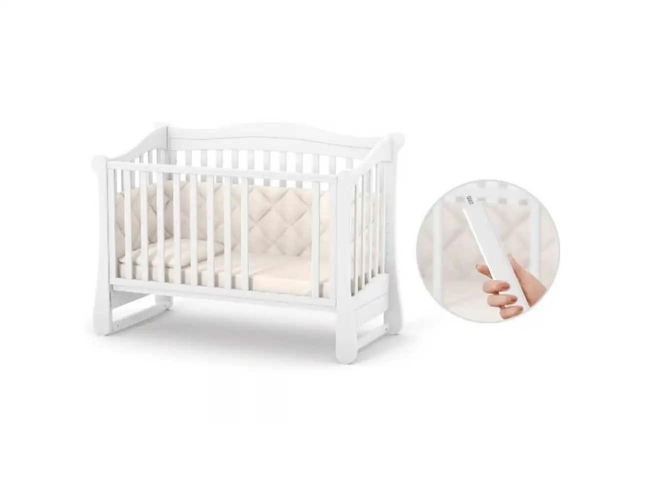 Детская кроватка Верес Лд18 без ящика (Орех) Ес