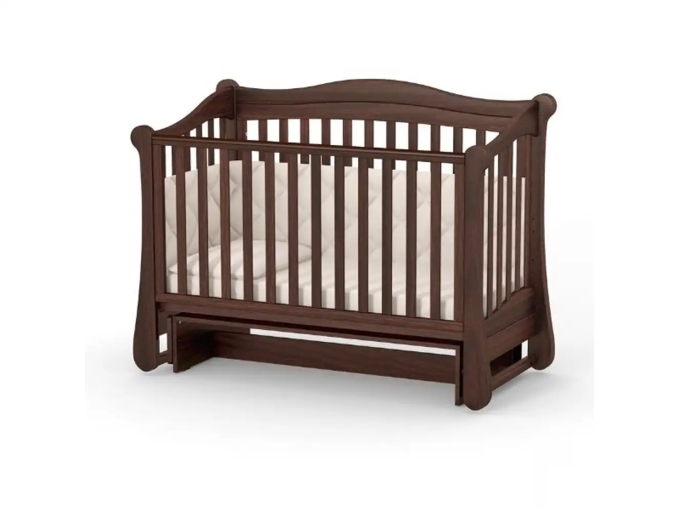 Детская кроватка Верес Лд18 без ящика (Орех) Ес