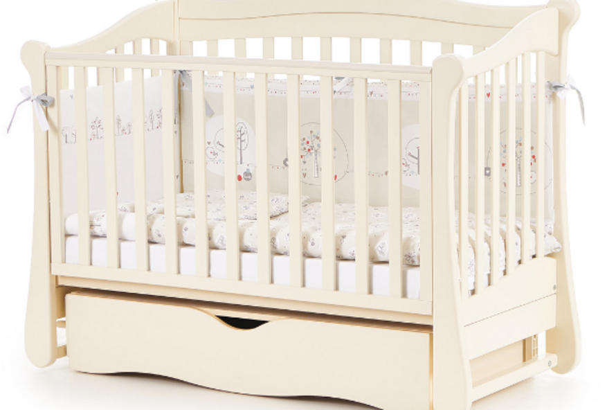 Дитяче ліжечко Верес Лд18 без ящика (Слонова Кость)