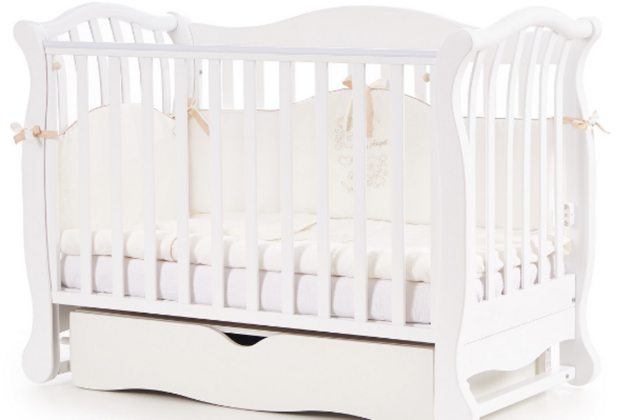 Дитяче ліжечко Верес Лд19 без ящика (Білий)