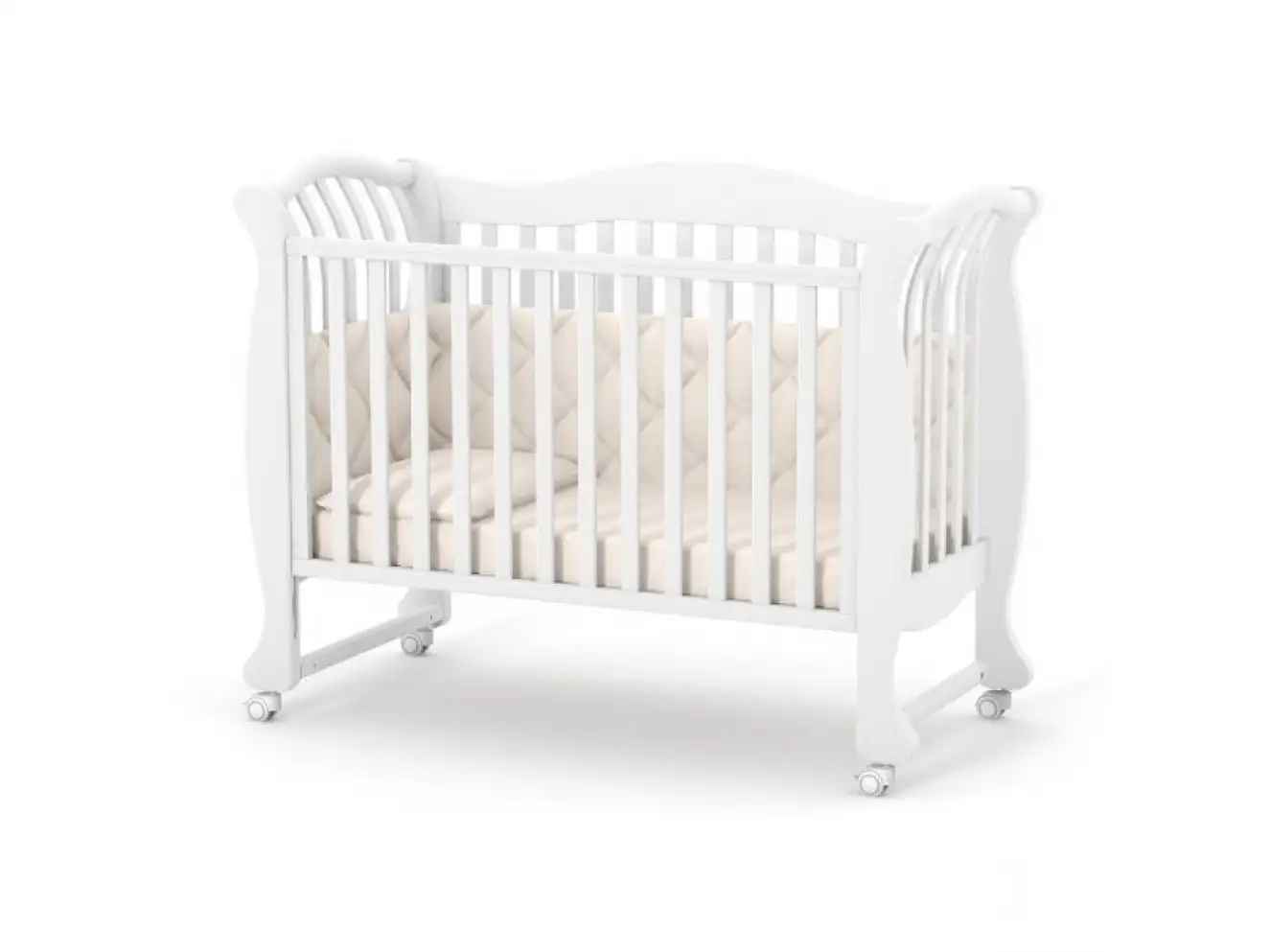 Дитяче ліжечко Верес Лд19 без ящика (Слонова Кость)