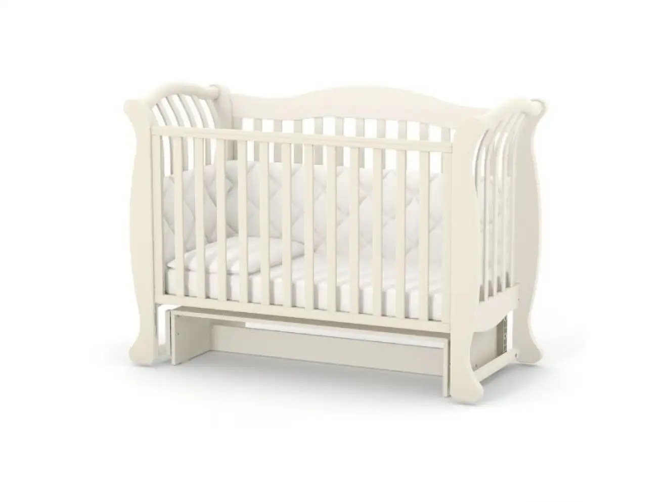 Дитяче ліжечко Верес Лд19 без ящика (Слонова Кость)