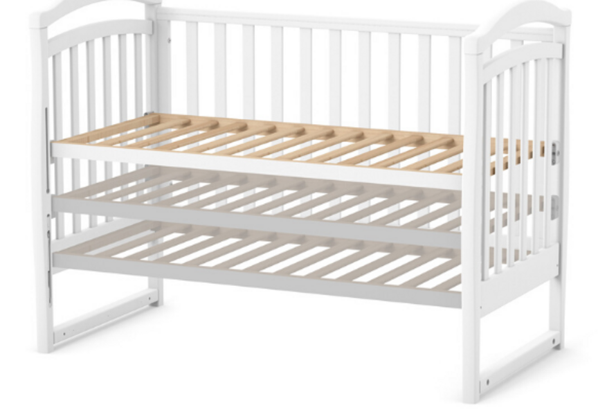 Детская кроватка Верес Лд6 без ящика (бело-графитовый) Ес