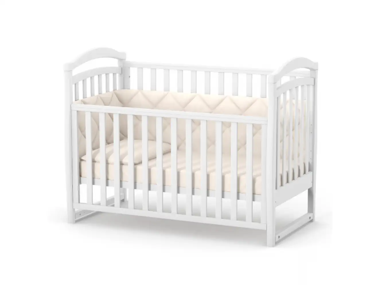 Дитяче ліжечко Верес Лд6 без ящика (Білий)
