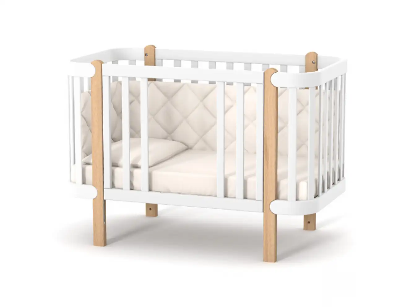 Дитяче ліжечко Верес Монако (Біло-Буковий)