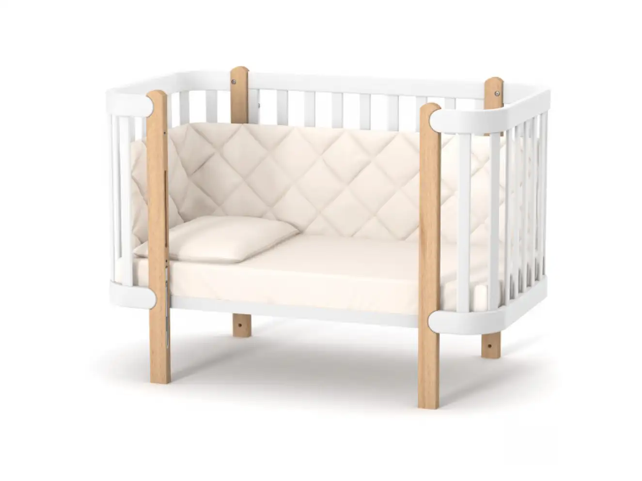 Детская кроватка Верес Монако (Бело-Серый) Детская кроватка Верес Монако (Бело-Серый)