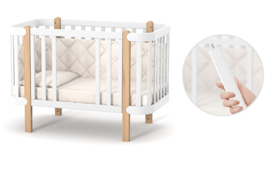 Детская кроватка Верес Монако (Бело-Серый)