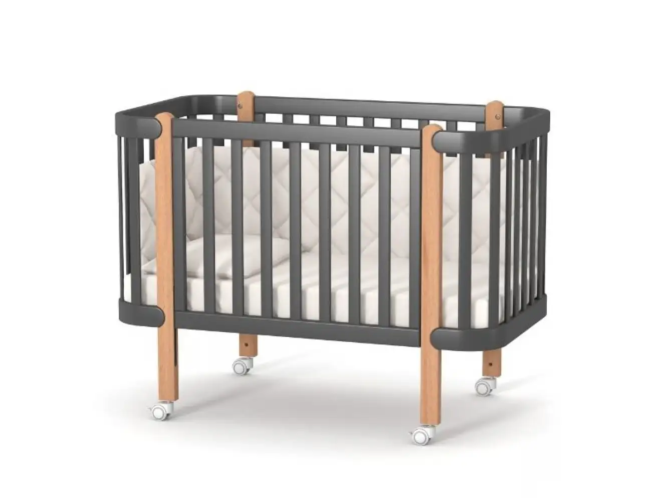Дитяче ліжечко Верес Монако (Темно-Сірий)
