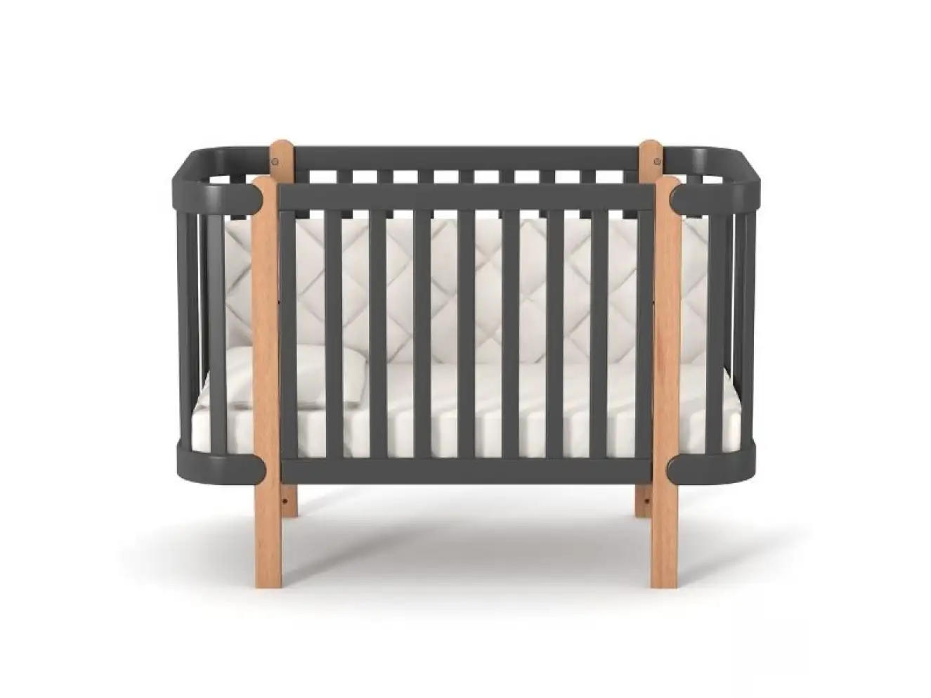 Дитяче ліжечко Верес Монако (Темно-Сірий)