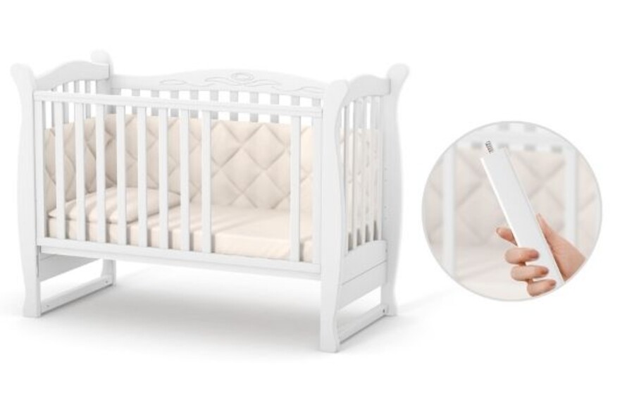 Дитяче ліжечко Верес Лд15 без ящика (Слонова Кость)