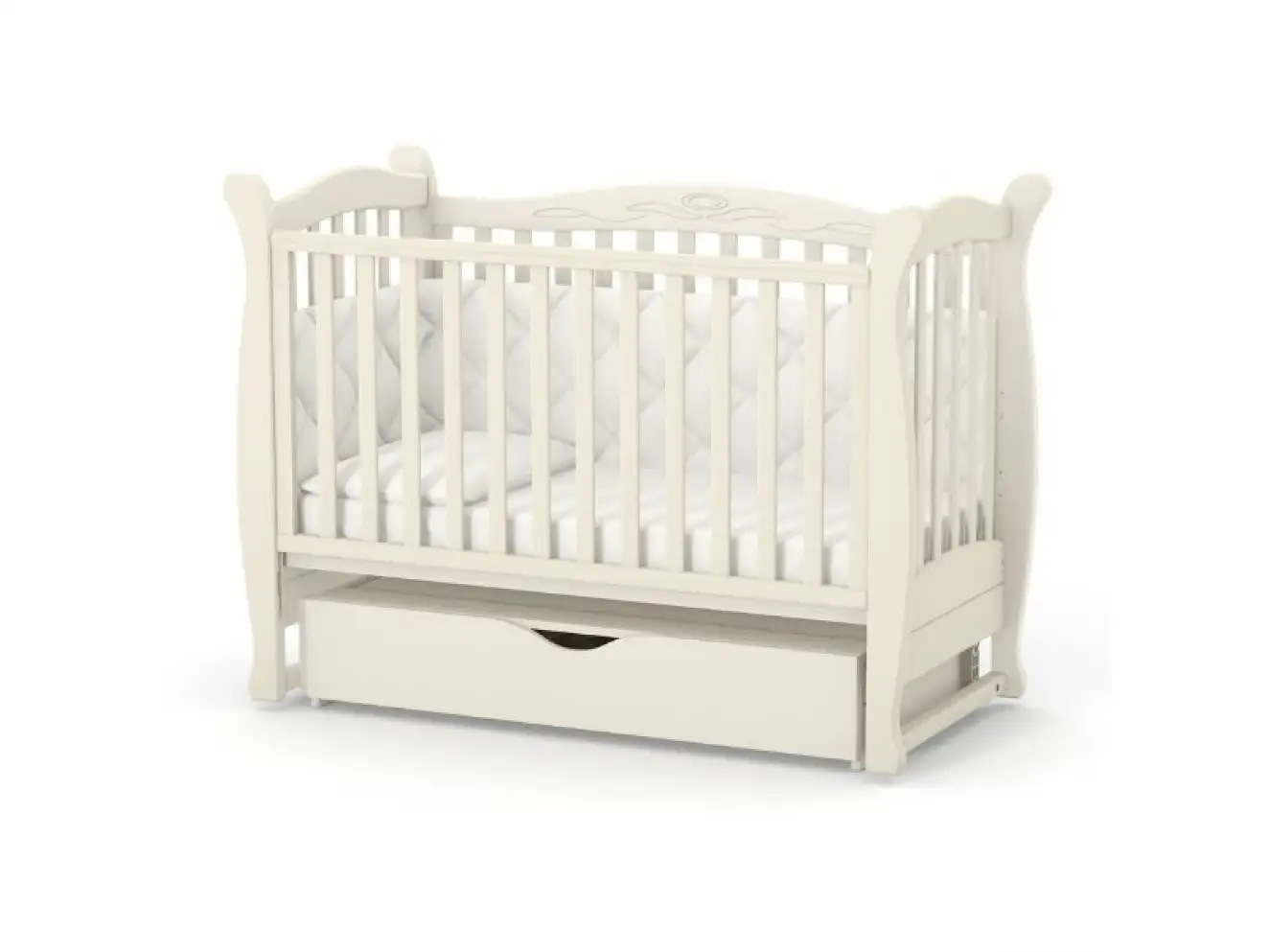 Дитяче ліжечко Верес Лд15 без ящика (Слонова Кость)