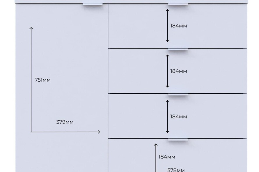 Комод GС1 Белый