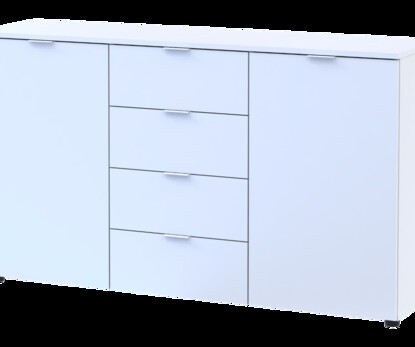 Комод Рон 5 Белый 2 фасада 4 ящика