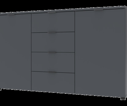 Комод Рон 5 Графит 2 фасада 4 ящика