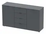 Комод Рон 5 Графіт 2 фасади 4 шухляди