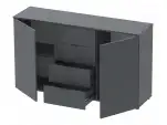 Комод Рон 5 Графіт 2 фасади 4 шухляди