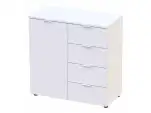 Комод Рон 1 1 фасад 4 шухляди Білий