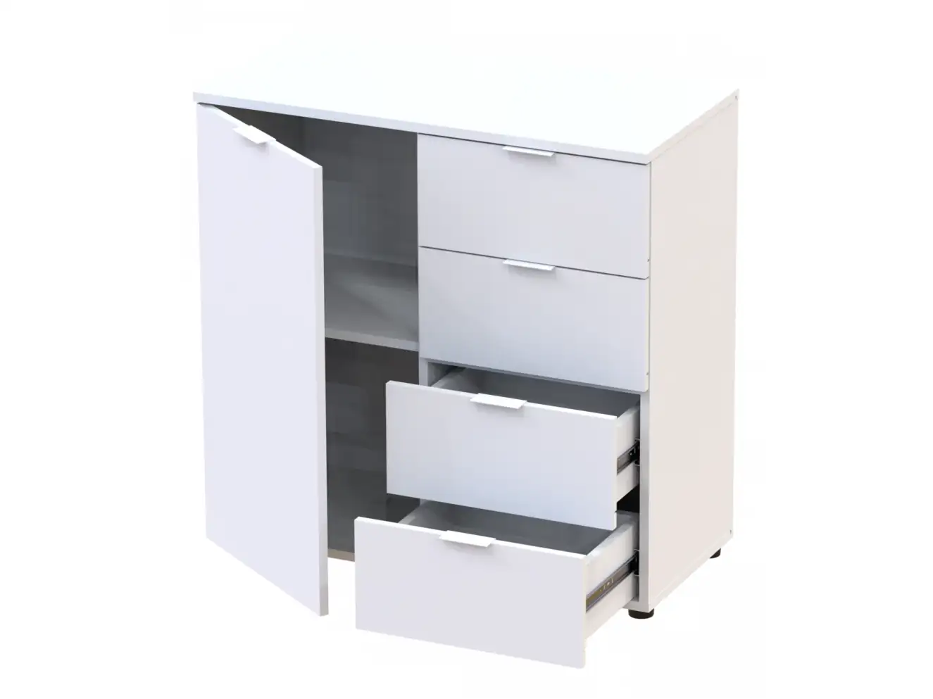 Комод Рон 1 1 фасад 4 шухляди Білий Комод Рон 1 1 фасад 4 шухляди Білий