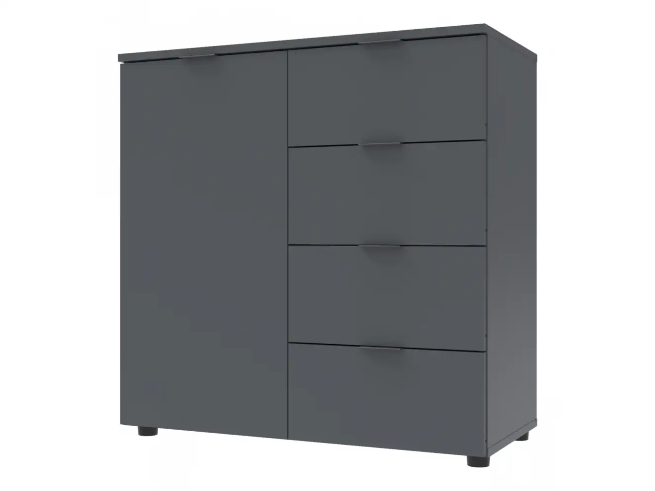 Комод Рон 1 1 фасад 4 шухляди Графіт