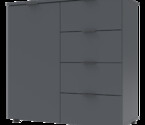 Комод Рон 1 1 фасад 4 шухляди Графіт
