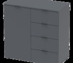 Комод Рон 1 1 фасад 4 шухляди Графіт