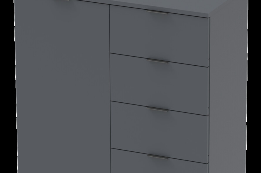 Комод Рон 1 1 фасад 4 шухляди Графіт
