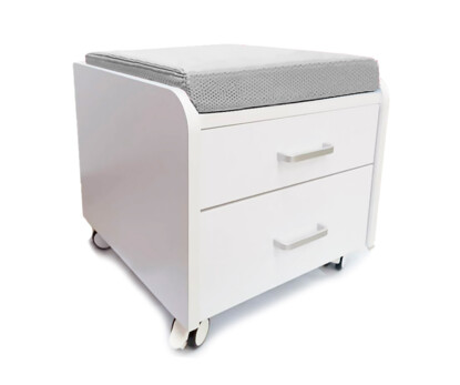 Тумбочка Mealux BD-C3 G із подушкою, колір сірий