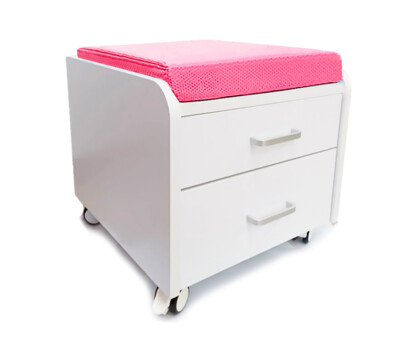 Тумбочка Mealux BD-C3 KP з подушкою, колір рожевий