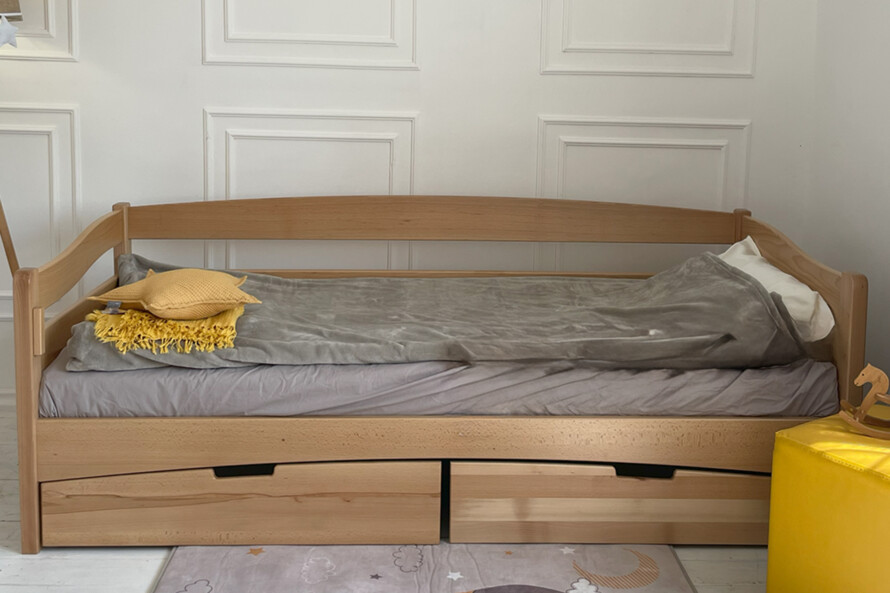 Дитяче ліжко з дерева Афіна (бук) Натуральний