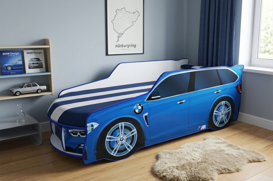 Ліжко машина Преміум БМВ / PREMIUM BMW  колір синій