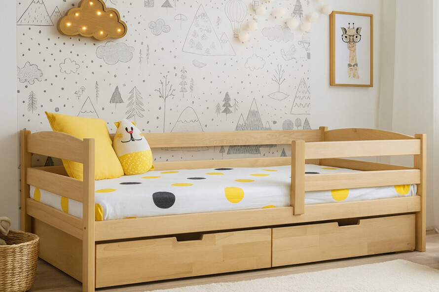 Ліжко Лілу (масив бука) колір натуральний