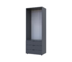 Розпашна Шафа для одягу Гелар Графіт 2 ДСП